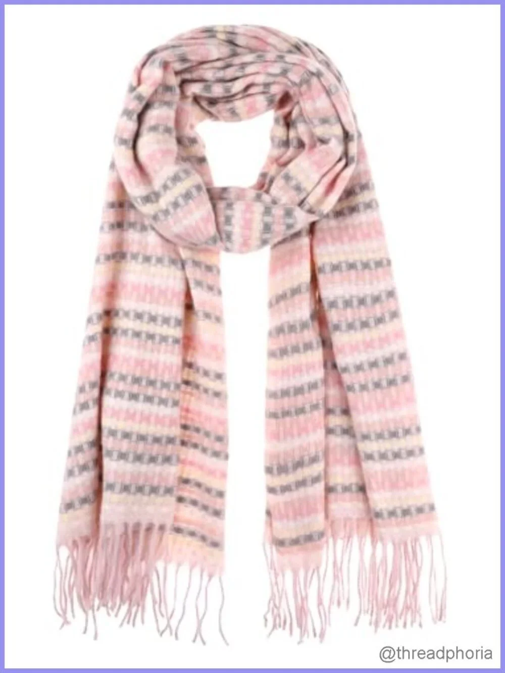 Womens Plaid Tassel Fringe Scarf Warm Winter Wrap Shawl 100% Polyester